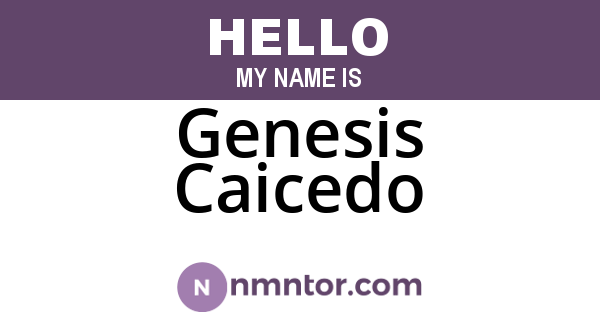 Genesis Caicedo