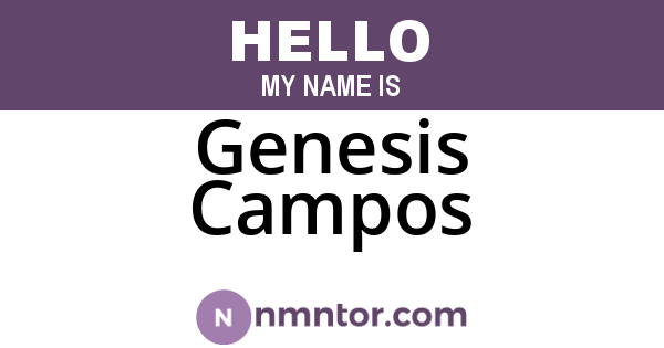 Genesis Campos