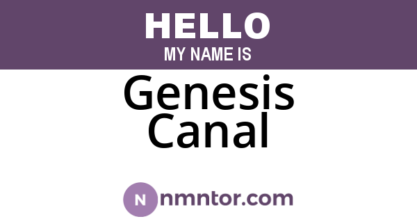 Genesis Canal