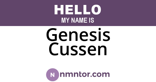 Genesis Cussen