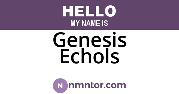Genesis Echols