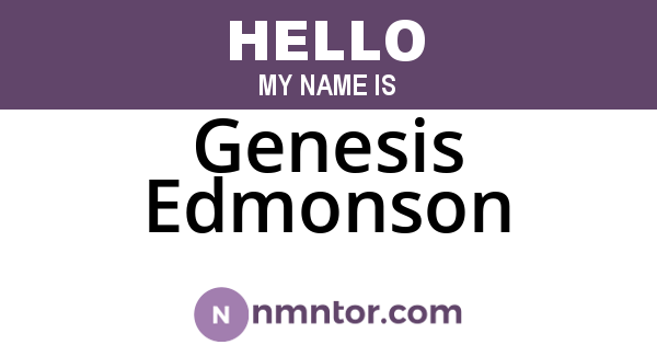 Genesis Edmonson