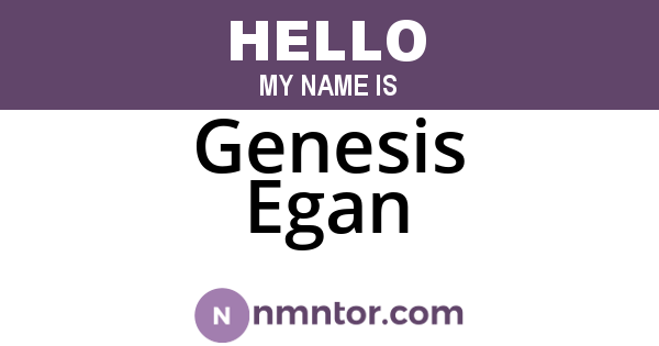 Genesis Egan