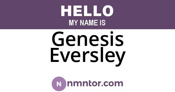 Genesis Eversley