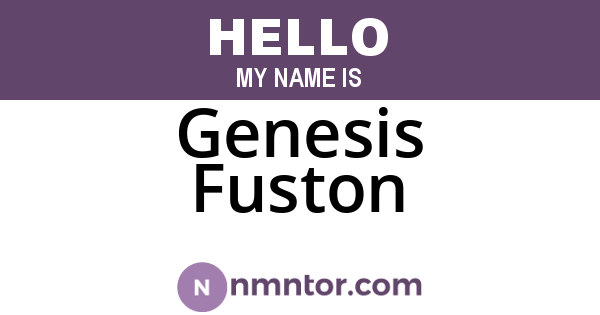 Genesis Fuston