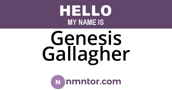 Genesis Gallagher