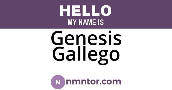 Genesis Gallego