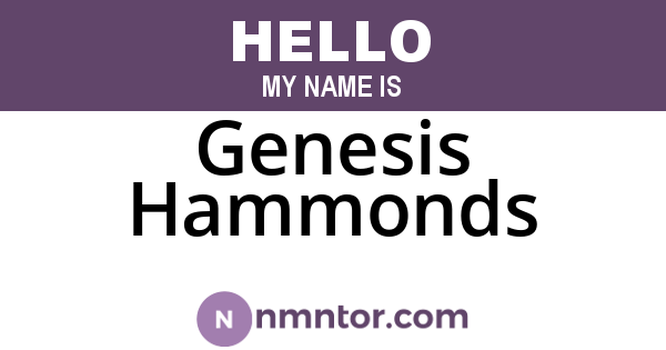 Genesis Hammonds
