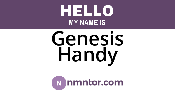 Genesis Handy