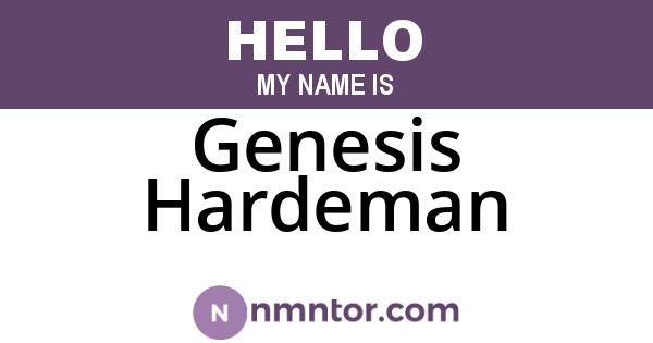 Genesis Hardeman