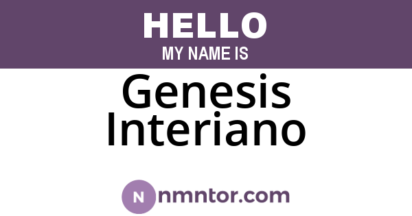 Genesis Interiano