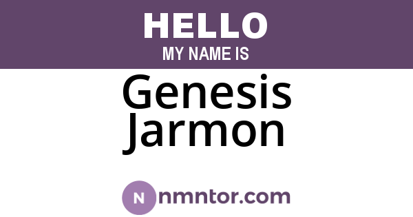 Genesis Jarmon