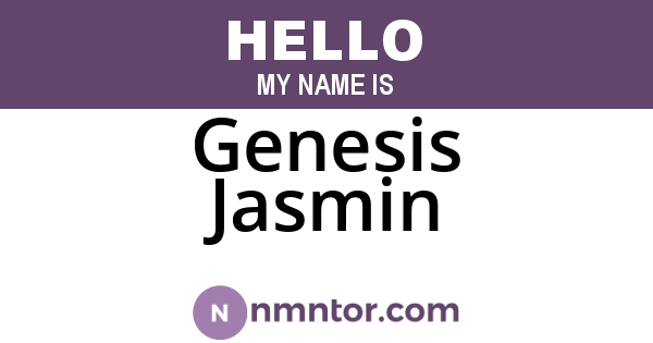 Genesis Jasmin