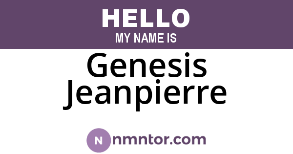Genesis Jeanpierre