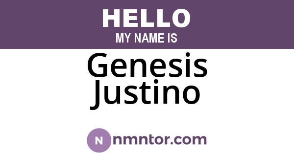 Genesis Justino