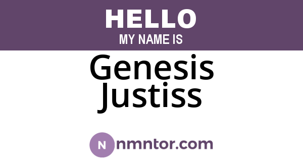 Genesis Justiss