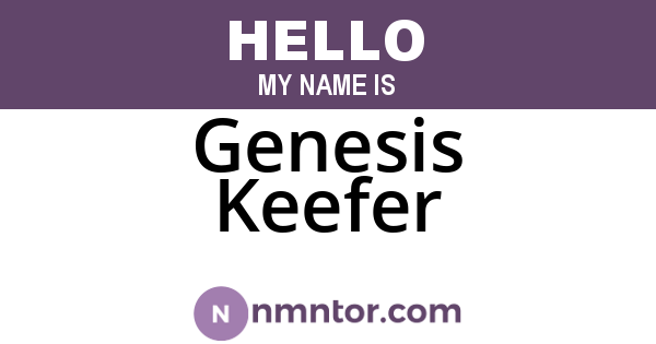 Genesis Keefer