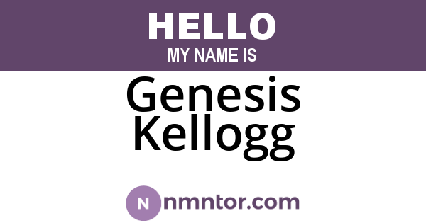 Genesis Kellogg