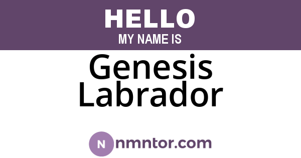 Genesis Labrador