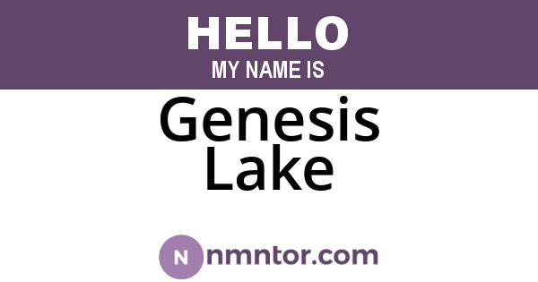 Genesis Lake