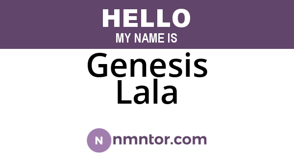Genesis Lala