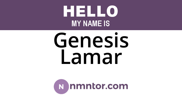 Genesis Lamar