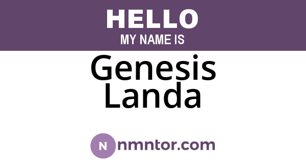 Genesis Landa