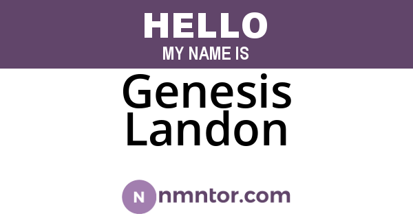 Genesis Landon
