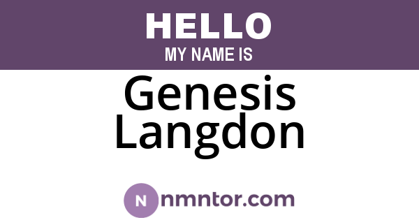 Genesis Langdon