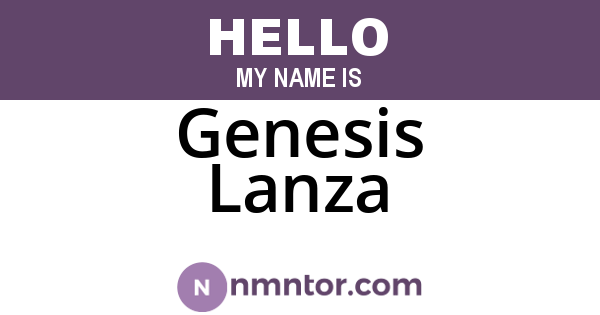 Genesis Lanza