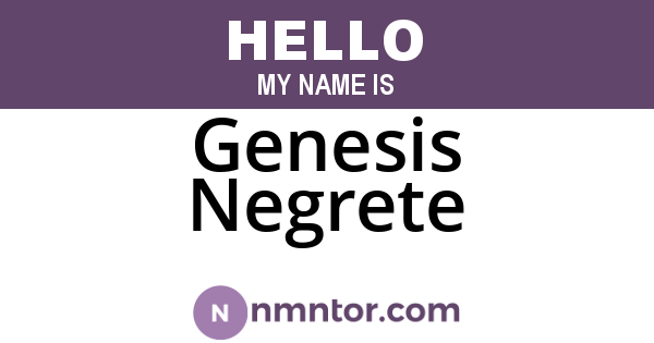 Genesis Negrete