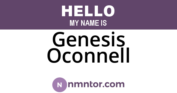 Genesis Oconnell