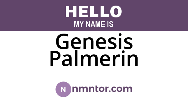 Genesis Palmerin