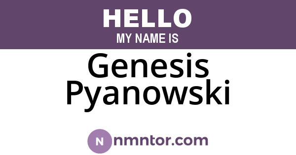 Genesis Pyanowski