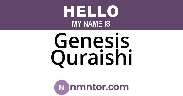 Genesis Quraishi