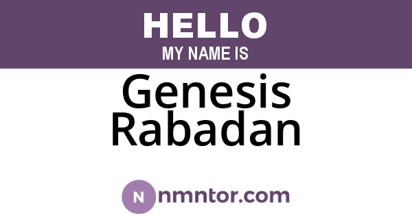 Genesis Rabadan