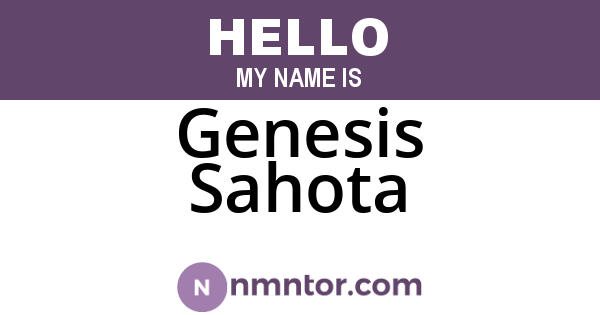 Genesis Sahota