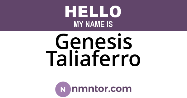 Genesis Taliaferro