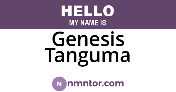 Genesis Tanguma