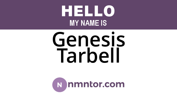 Genesis Tarbell
