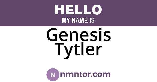 Genesis Tytler