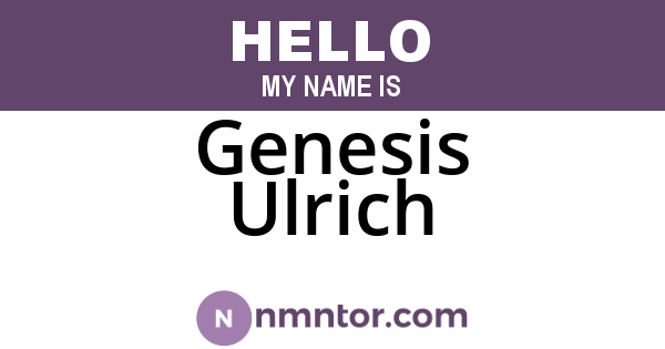 Genesis Ulrich