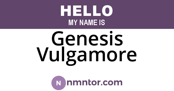Genesis Vulgamore