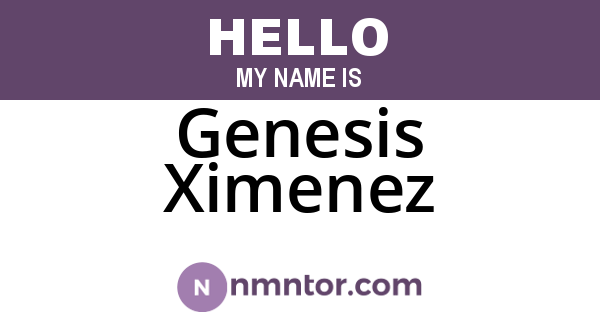 Genesis Ximenez