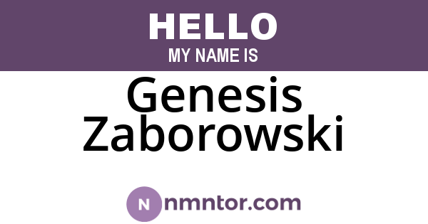 Genesis Zaborowski