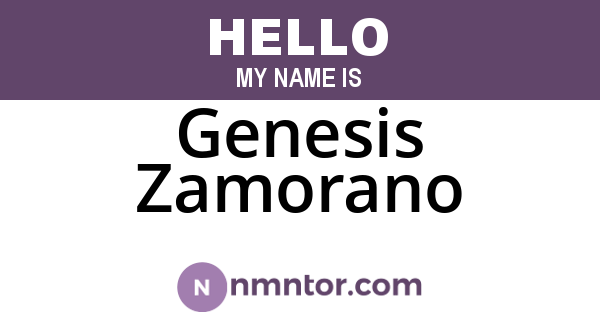 Genesis Zamorano