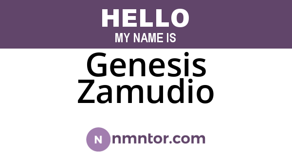 Genesis Zamudio
