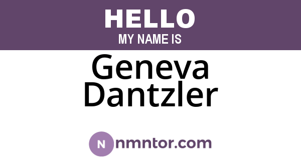 Geneva Dantzler