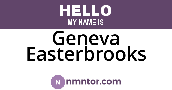 Geneva Easterbrooks