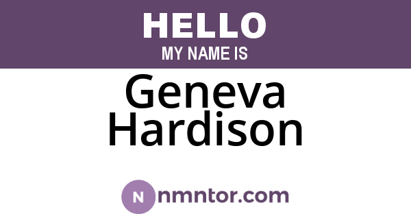 Geneva Hardison